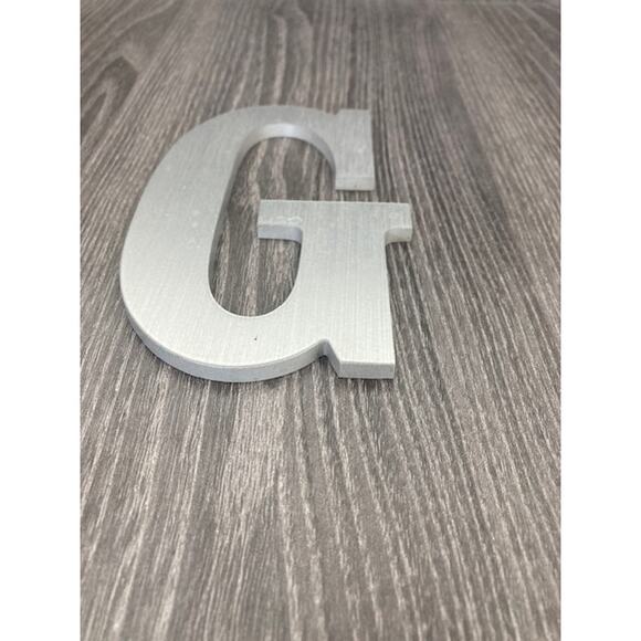 Aluminum Letter G - Silver G Wall Hanging - Picture 2 of 5